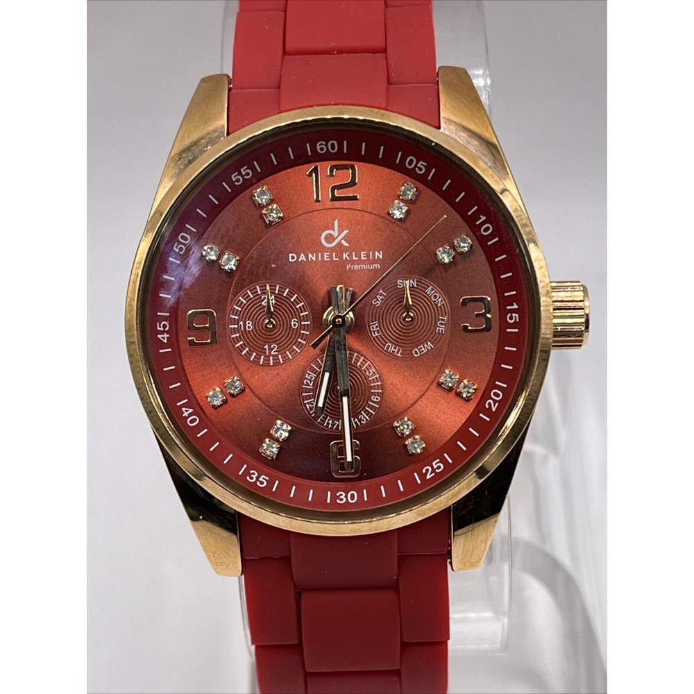 Daniel Klein Women's Quartz Watch Rose Gold 37mm Case 7.5"‎ Band- New Battery